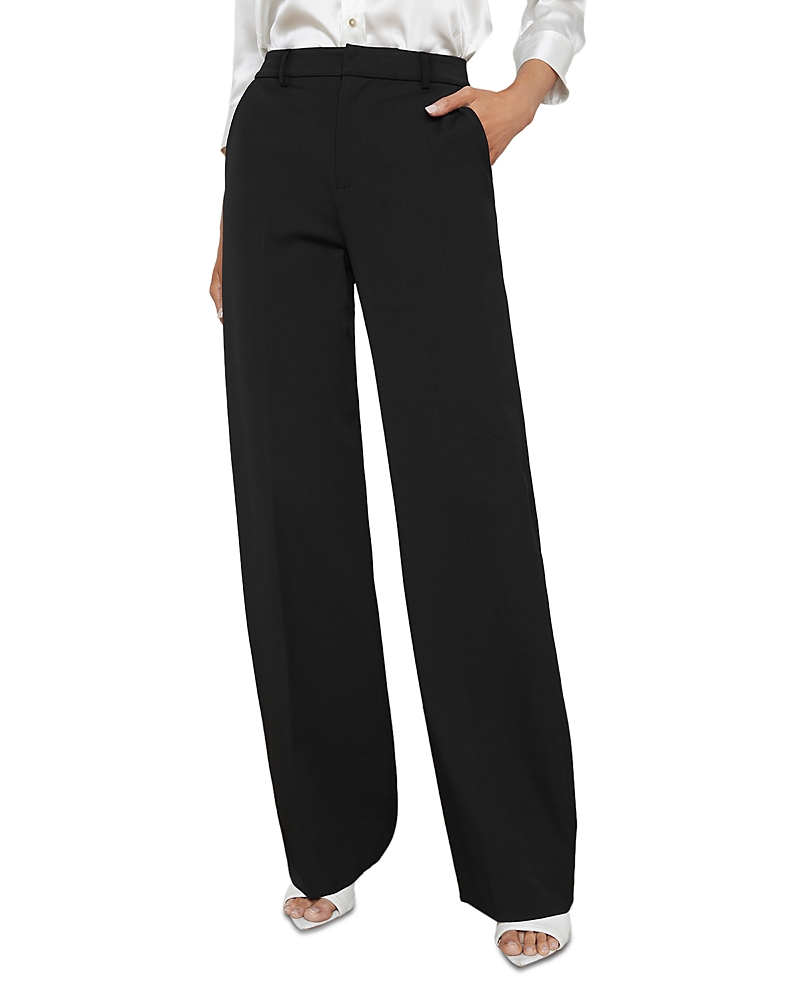 L'agence Livvy Straight Leg Pants In Black