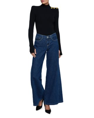 Jennis Mock Neck Knit Bodysuit