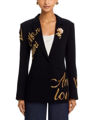 Sequinned Graphic Blazer