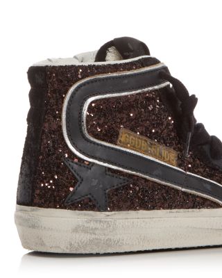 Women's Slide Glitter High Top Sneakers