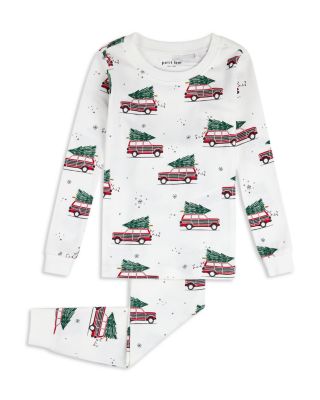 Unisex Festive Cars Print Pajama Set - Big Kid
