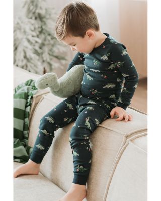 Boys' Holiday Dinosaur Print Pajama Set - Little Kid