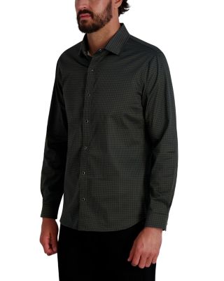 Long Sleeve Printed Button Front Shirt