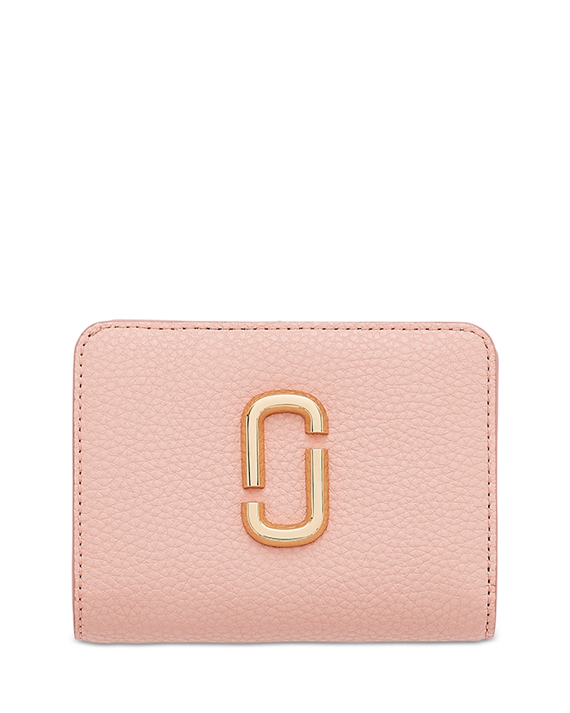 Marc Jacobs The Compact Pebbled Leather Wallet In Pink