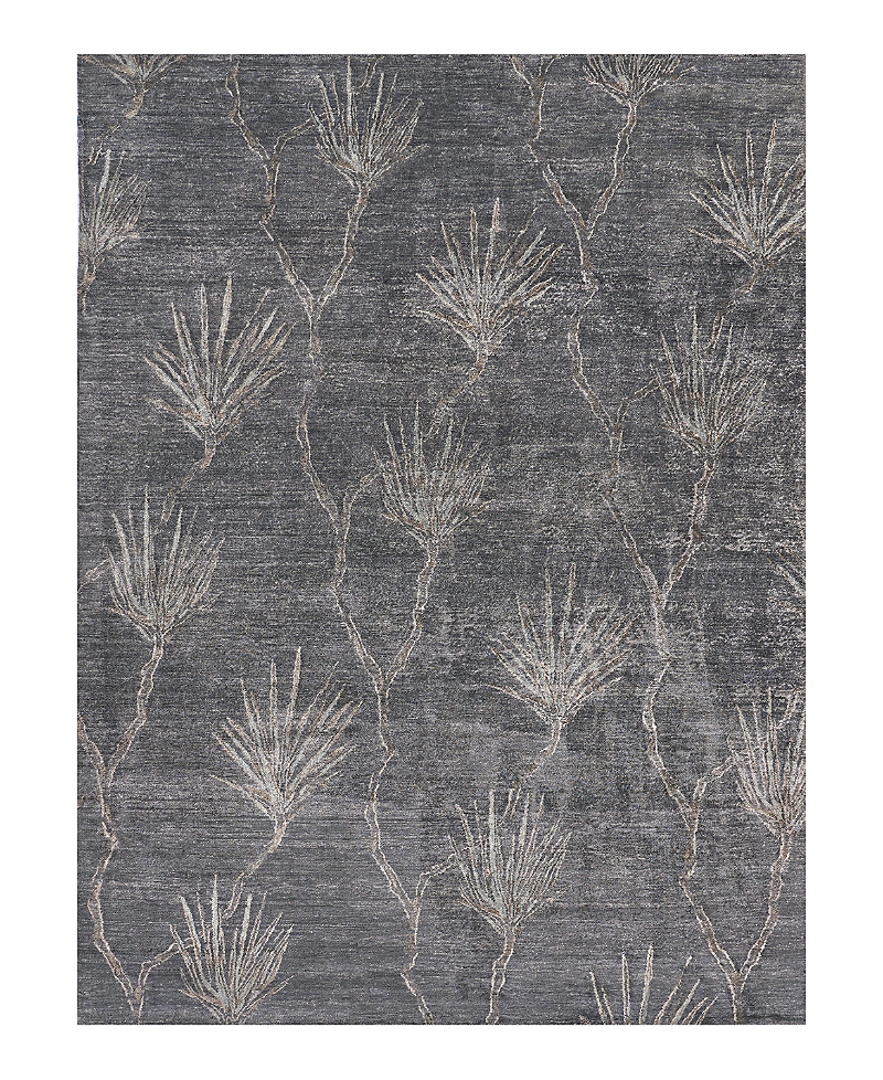 Exquisite Rugs Antique'd Silk 2433 Area Rug 8'x10' In Gray