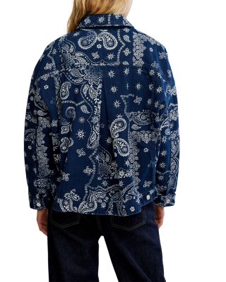 Opal Swing Printed Denim Jacket