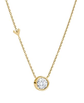 Arrow Station Necklace in 14K Gold, 0.75ctw Round Brilliant Lab Grown Diamond
