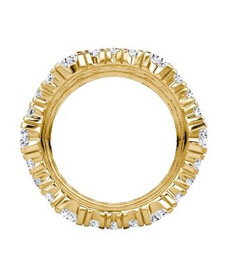  5 Row Pave Ring in 14K Gold, 7.76ctw Round Brilliant Lab Grown Diamonds