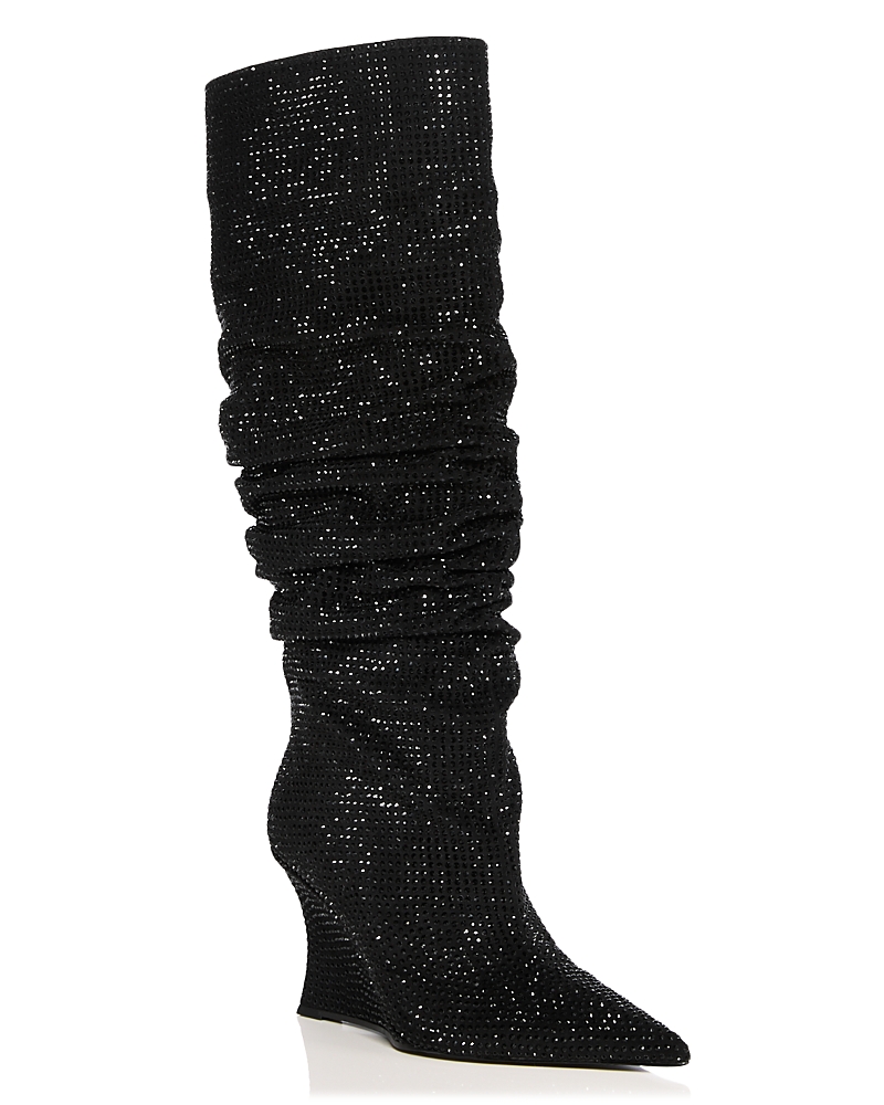 Aqua Women's Glam Slouch Boots - Exclusive In Black