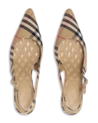 Check Dame Slingback Pumps
