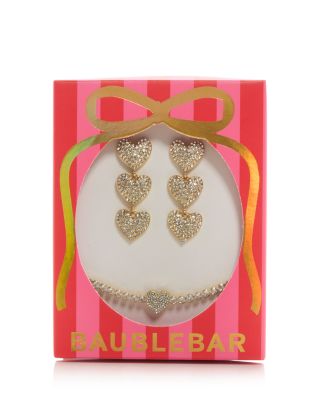 Open Heart Earrings & Bracelet Set