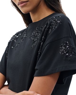Beaded Floral Kelly Tee