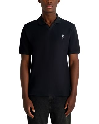 Open Collar Karl Logo Polo Shirt