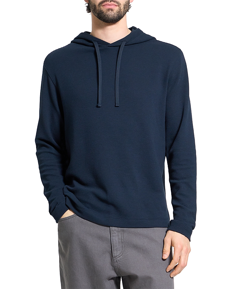 Theory Delroy In Studio T Jacquard Relaxed Fit Hoodie In Blue