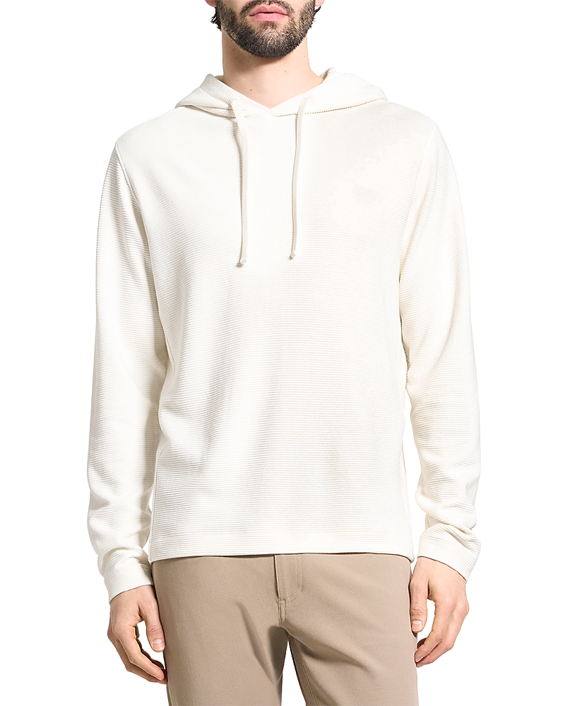 Theory Delroy In Studio T Jacquard Relaxed Fit Hoodie In White