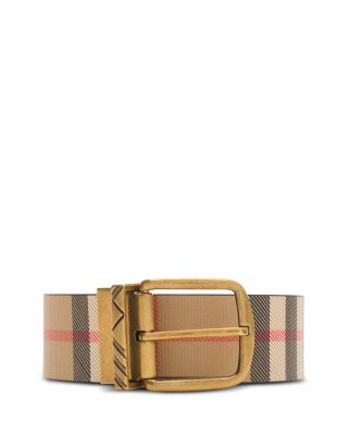 Men's Reversible Check Pin Buckle Belt