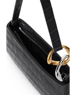 Ollie Croco Embossed Leather Shoulder Bag