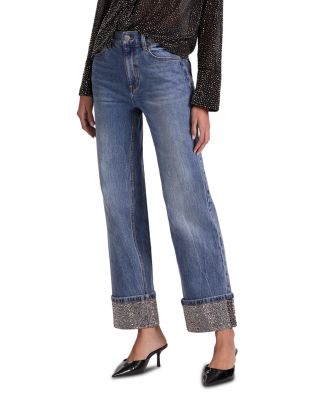 High Rise Straight Jeans in Brooklyn Blue