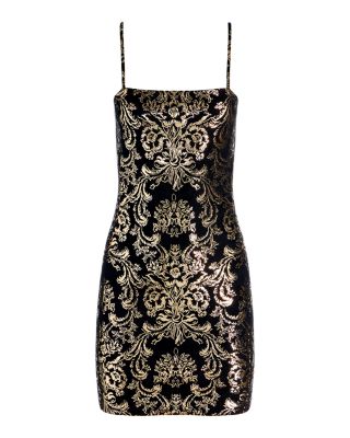 Fifi Metallic Brocade Mini Dress