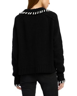 Piper Whipstitch Collared Cardigan Sweater