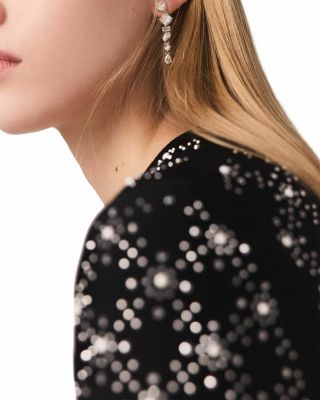 Roseperla Rhinestone & Pearl Maxi Dress