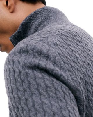 Half Zip Cashmere Cable Sweater