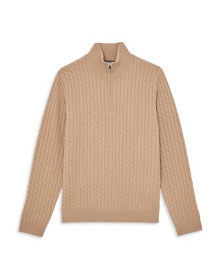 Half Zip Cashmere Cable Sweater