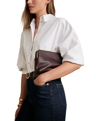 Bethany Leather Frame Clutch