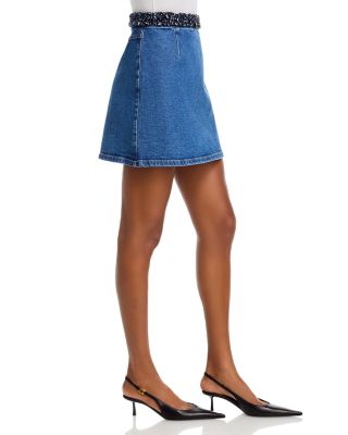 Amara Rhinestone Denim Skirt