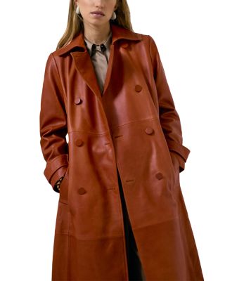 Leather Trench Coat 