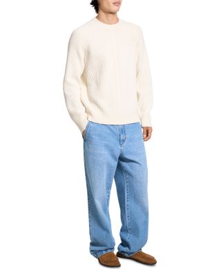 Cable Long Sleeve Crew Neck in Montana Wool