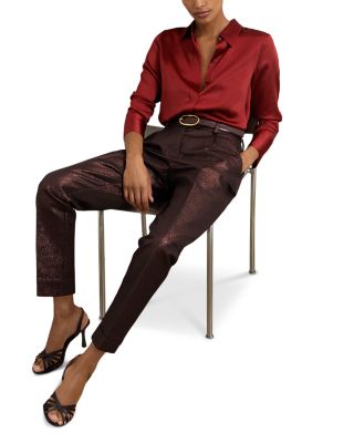 Petite Sparkle Tapered Pants