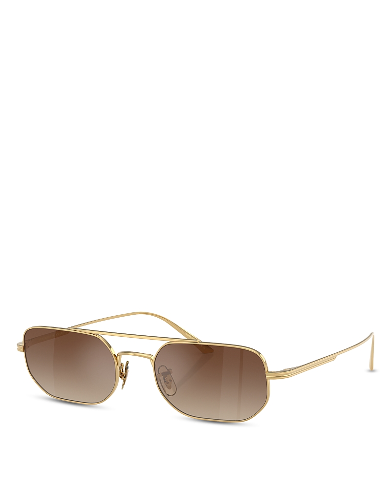 Khaite X Oliver Peoples Pillow Sunglasses, 52mm In Gold