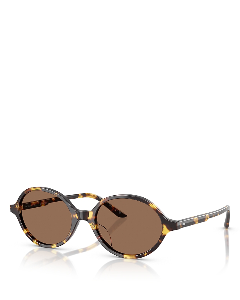 Khaite X Oliver Peoples Oval Sunglasses, 54mm In Black