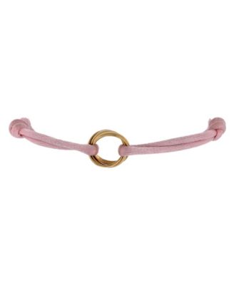  Trinity On Cord Bracelet Silk Cord with 18K Gold