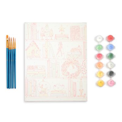 Holiday Bookshelf Acrylic Painting Set 