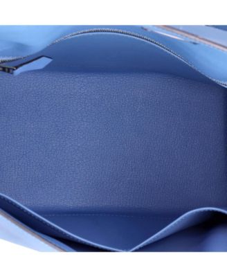 Kelly 32 Handbag Blue Epsom with Gold Hardware