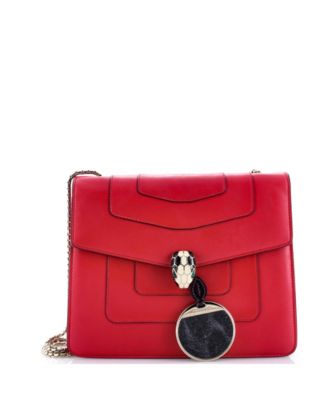  Medium Serpenti Forever Square Shoulder Bag Leather