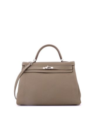 Kelly 35 Handbag Grey Togo with Palladium Hardware
