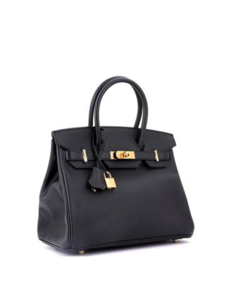 Birkin 30 Handbag Black Epsom with Gold Hardware