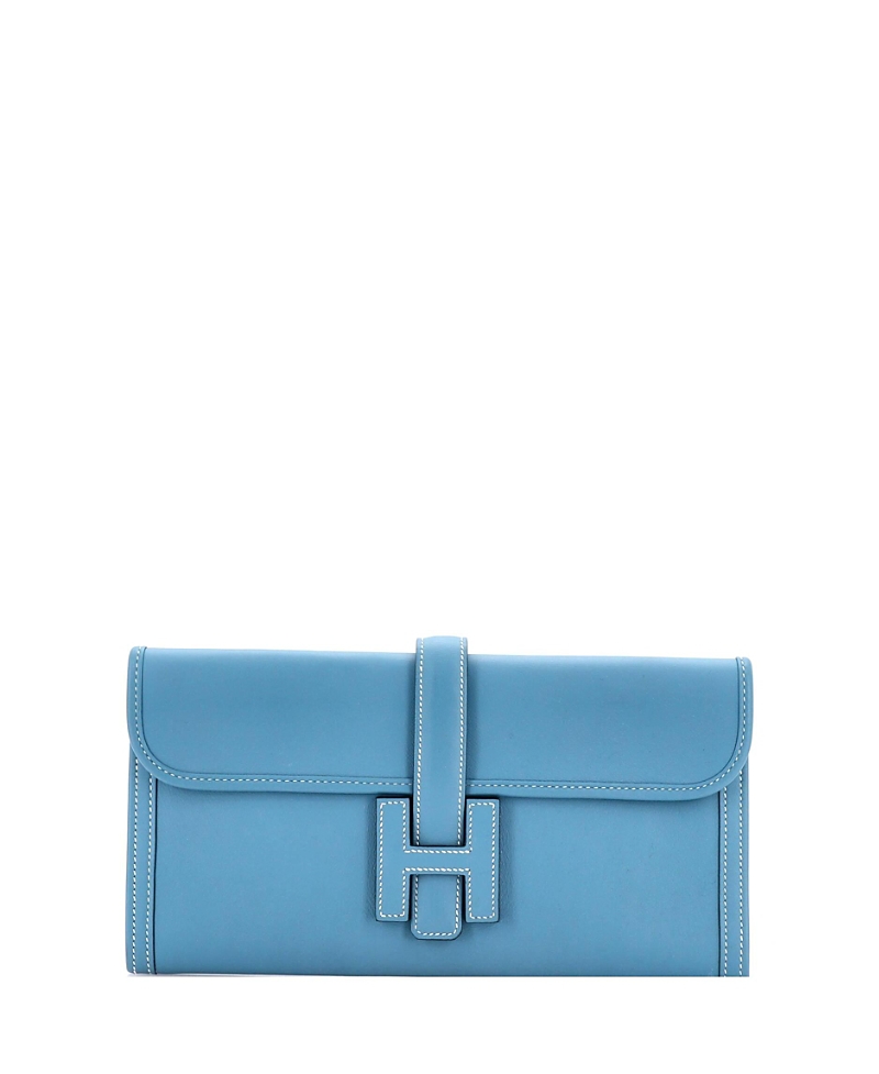 Click to view more detailed imagery on our partner's website Pre-owned Pre-owned Hermes Hermes 29 Jige Elan Clutch Swift In Blue
