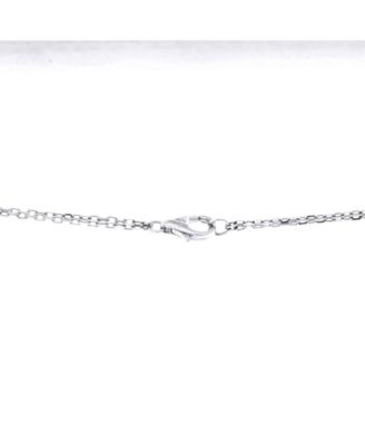 Love 3 Ring Pendant Necklace 18K Rose Gold and 18K White Gold with Diamonds, 14.75 - 16"