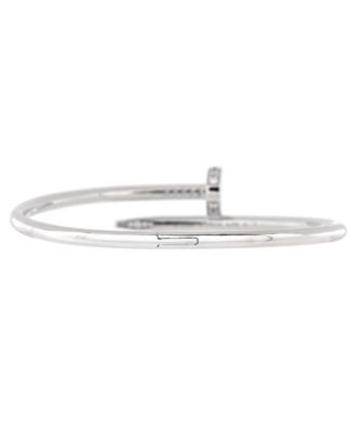  Classic Juste un Clou Bracelet 18K White Gold with Diamonds