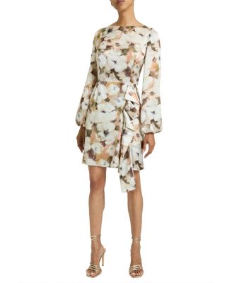 Malia Floral Georgette Long Sleeve Dress