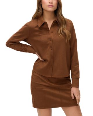 Kreta Faux Suede Long Sleeve Shirt