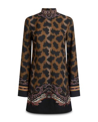 Printed Mini A Line Dress