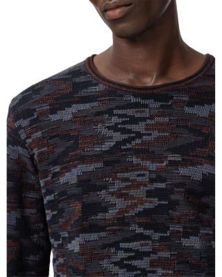 Caden Winter Pavement Jacquard Crewneck Sweater