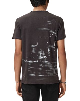 Short Sleeve Raw Edge Graphic Tee