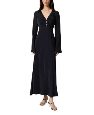 Crystal Button Detailed Maxi Dress