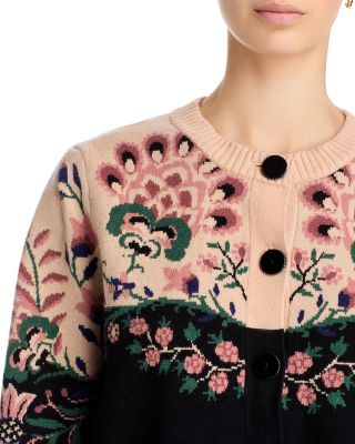 Belle Garden Mixed Knit Cardigan